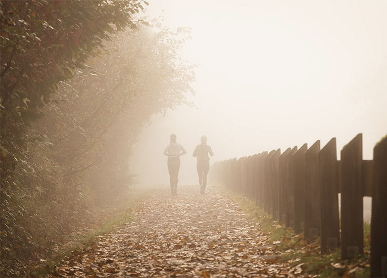 Joggen im Herbst